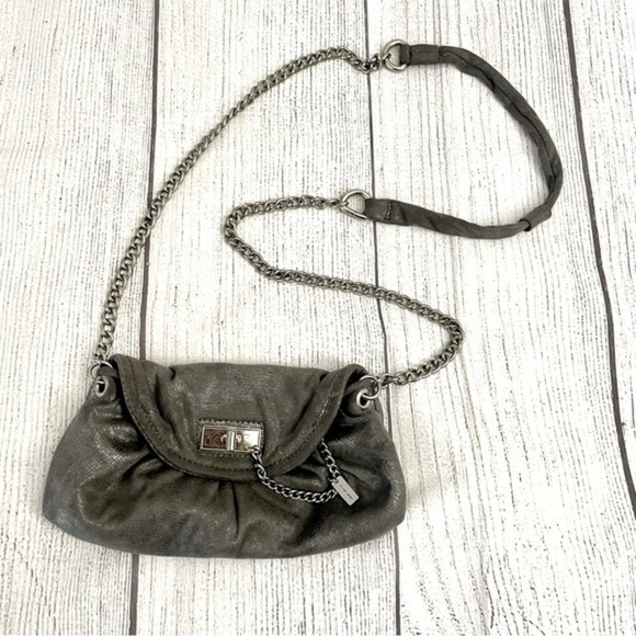 NINE WEST Women’s Crossbody Silver Grey Purse - Picture 1 of 7